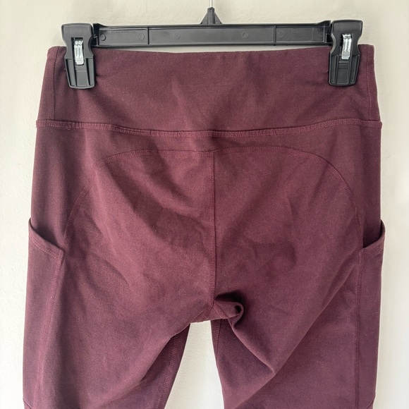 Abercrombie & Fitch Maroon Leggings Athletic Active Wear Gym Athleisure Workout - Picture 8 of 11